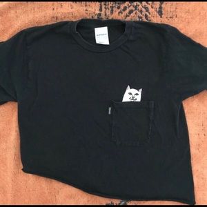 black rip n dip crop top .